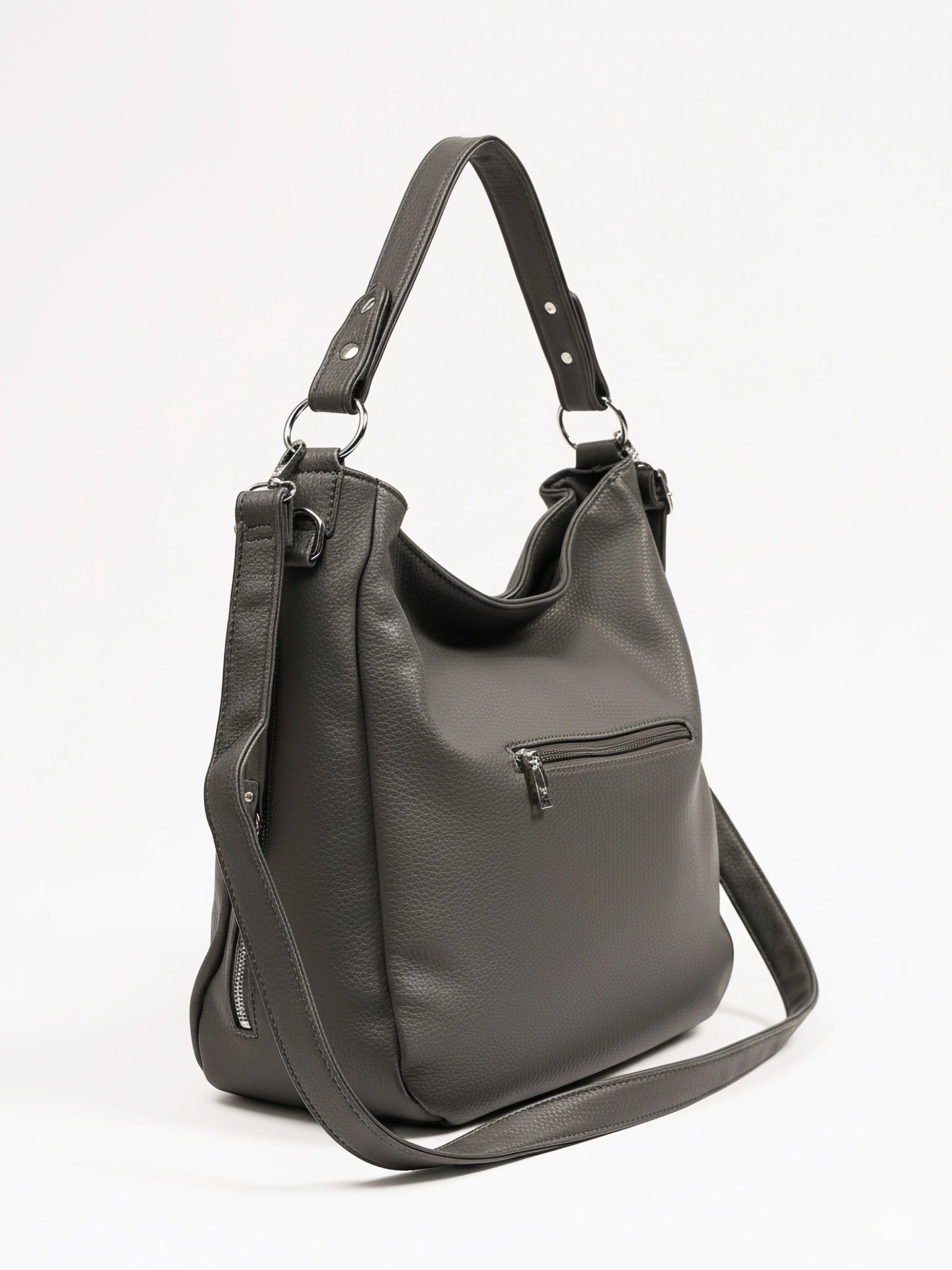 Сумка-шоппер  с боковыми карманами и декоративными пуллерами в ассортименте